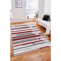 Bordo Spor Kaymaz Tabanlı Makinede Yıkanabilir Halı Fh01n11