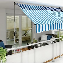 Teleskopik Tente Mavi-Beyaz 250x130 cm