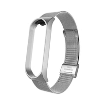 Effox Xiaomi Mi Band 3 Uyumlu Krd-06 Metal Kordon-gümüş