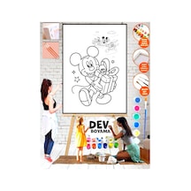 Mega Boyama Sayılarla Miky Boyama 25x35 Kanvas Tuval Akrilik Çocuk Hobi, Etkinlik Seti