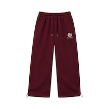 Zaee Kawasaki Nakışlı Ayarlanabilir Paça Premium Baggy Eşofman Altı Bordo