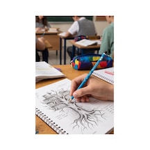 Siyah Kurşun Kalem Mercanlı 6 Adet Faber Castell Mercanlı Kurşun Tahta Kalem Hb Orta Dereceli Öğrenci Kalemi Okul Çok Renkli