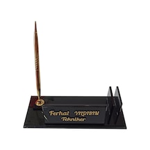 Kristal Masa İsimliği Kalemli Ofis Büro Makam Hediyesi M186