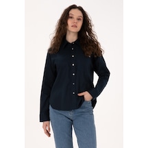 U.s. Polo Assn. Kadın Lacivert Gömlek Desenli 50316377-vr033 Lacivert