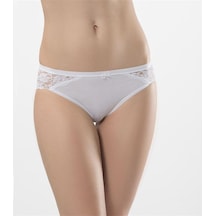 Türen 956 İkili Likralı Dantelli Bikini-beyaz Beyaz