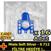 Miele Soft Silver - S 712 Süpürge Toz Torbası 16 Adet