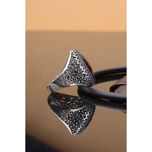 Kırmızı Zirkon Oval Taşlı 925 Ayar Gümüş Erkek Yüzük Gümüş