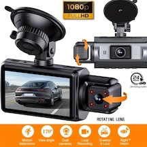 Xuweiwei F410 Dual Lens Kayitci 3 Ips Hd Ekran 170 Genis Aci 1080p 720p Hd Gece Gorusu 24 7 Park Izleme G Sensor