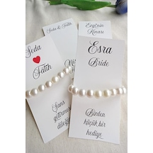 İnci Nedime Bileklik - 18 Adet Hediyelik Bileklik - Bride Hediye