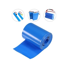 3 Mt Pvc Isı Borusu Mavi Shrınk 75 Mm 18650 Pil Yalıtım Isı Büzülme Kablo Kılıfı