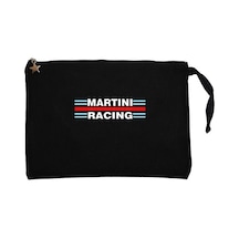 Martini Racing Siyah Clutch Astarlı Cüzdan / El Çantası Siyah