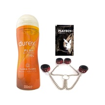 Durex Play İsteklendirici & Kayganlaştırmaya Jel 200 Ml + Kırmızı Deri El Ayak Kelepçesi + Hediye
