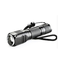 F.B.i F-82 T6 Led Zoomlu 2000 Lm Yüksek Işık Şarjlı El Feneri Siyah