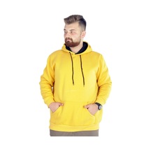Mode Xl Erkek Sweatshirt Kapşonlu Pocket Basic 20562 Hardal 001