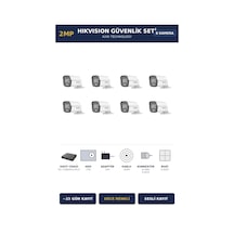 Hikvision 8 Kameralı 2mp Güvenlik Kamera Seti Colorvu Gece Renkli 2tb 23 Gün Kayıt Bullet Dış Mekan