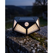 Güneş Enerjili Duvardaki 100 Led Lamba Uuczduvarlambası Çok Renkli