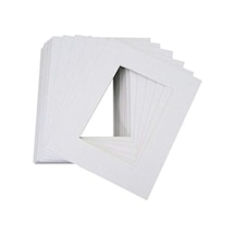 25 Adet 8 X 10 Beyaz Resim Mat Mat Beyaz Core Schraegschnitt İçin 5 X 7 Foto + Arka Taraf + Toz Torbası