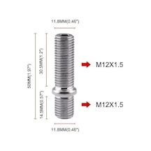 Cbtx 20 Adet 5 Cm Evrensel Araba Modifikasyonu Genişletilmiş Tekerlekler Saplama Dönüşüm M12x1.5 İla M12x1.5 Vida Adaptörü Ln032 Ln033 Ln044 5 CM