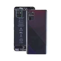 Samsung Galaxy A71 Uyumlu Arka Pil Batarya Kapağı Sm-a715f - Siyah