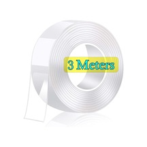 Ayrex Deluxe Ultra Süper Güçlü Yüksek Mukavemetli Nano Teknolojili Çift Taraflı Doku Şeffaf 3 Mt Bant