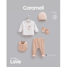 Caramell Moving Car 5'li Hastane Çıkışı Zıbın Seti Kahve renkli