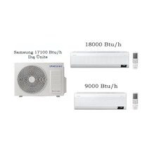 Samsung WindFree Multi 17100 BTU 1 Dış + 2 İç Ünite (9+18) Duvar Tipi Klima