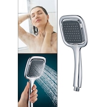 Kare Slim Duş Başlığı Tek Fonksiyonlu İnce El Duşu Krom