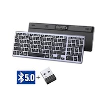 Kablosuz Ultra İnce Sessiz Bluetooth Türkçe Q Klavye, Siyah, 15258tr