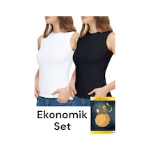 Tutku Elit Dilay Kadın Likralı Sıfır Kollu Elastan Bisiklet Yaka Atlet Badi Karısık