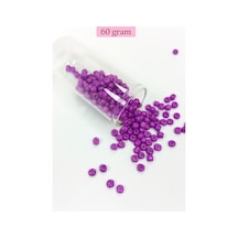 Dökme Cam Kum Boncuk Büyük Boy 6/0 4 Mm - 60 Gram - Koyu Eflatun - Bnc123