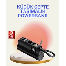 Dahili Konektörlü 20w Hızlı Şarj Mini Taşınabilir Powerbank Diğer