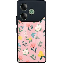 Tecno Pova 6 Pinky Flowers Tasarımlı Glossy Telefon Kılıfı Çok Renkli