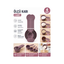 4'lü Ölçü Kabı Seti İç İçe Geçen Pratik Mutfak Ölçü Kaşığı Seti Diğer