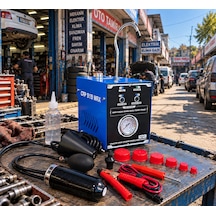Duman Hava Kaçak Test Cihazi Çift Motorlu Full Ekipman İlk Dolum Sıvısı Hediyeli Mavi