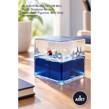 5 Adet Batmayan Gemi Alk3415 Model 7x7 Cm Mini Figür, Süsleme Amaçlı, Collectible Figurine, Mini Ship