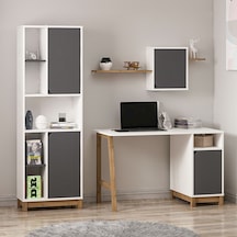 Venaro Çalışma Masası + Büyük Kitaplık Çok Renkli