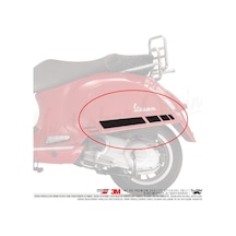 Bay Etiket Sts8 Mat Siyah Vespa Gts250/300 Yan Cita Sticker Set