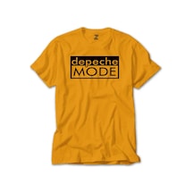 Depeche Mode Text Sarı Tişört