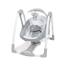 Ingenuity Convertme 2'si 1 Arada Kompakt Taşınabilir Otomatik Bebek Salıncağı Ve Bebek Koltuğu, Pil Tasarrufu Sağlayan Titreşimler, Doğa Sesleri, 0-9 Ay 3-9 Kg Swell Açık Bej