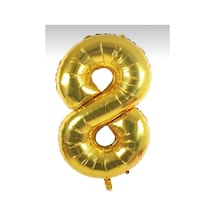8 Rakam Balon Helyum Uyumlu 34 Inch 76 Cm Normal Şişim Veya Uçan Gold Gold