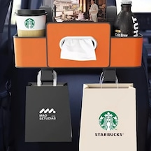 Chuangyinshop Siyah Araç Koltuğu Arkası Sünet Deri Çok Amaçlı Saklama Kutusu