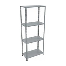 31x93x150 Cm 4 Katlı Modüler Çelik Raf Sistemi Elektrostatik Fırın Boyalı Çok Amaçlı Depolama Ve Ayakkabılık Rafı Gri
