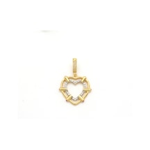 Ajda Charm Çelik Altın Kaplama Kadın Taşlı Kalp Model-chr-126 Gold