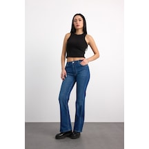 24326-73603 Kadın Boot Cut Mıd Denim Waıst 24326-73603 Koyu Mavi
