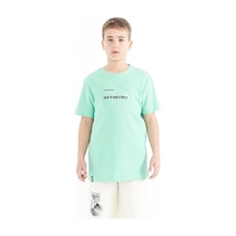 Tommylife Tommy Life Su Yeşili Baskı Detaylı O Yaka Standart Kalıp Erkek Çocuk T-shirt - 11117 Su Yeşili