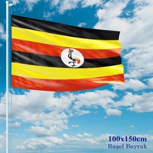 Uganda Bayrağı - 100x150 Cm 1 Metre X 1,5 Metre - Raşel Kumaş 1