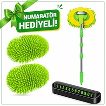 Mikrofiber Araba Yıkama Fırçası, Çiziksiz Temizleme, Uzun Saplı Temizlik, Araba Karavan, Kamyon, Suv Rv Ev İçin