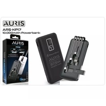 Auris Kp17 10.000 Mah Kablolu Standlı Powerbank Siyah