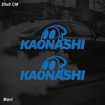 Kaonashı Japon Otomobil Sticker Jdm Sticker Motosiklet Araba Laptop Sticker Yapışkanlı Folyo Mavi