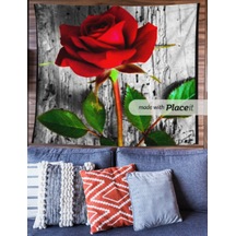 Gül Duvar Halısı/örtüsü %100 Mikrofiber Leke Tutmaz Kırışmaz